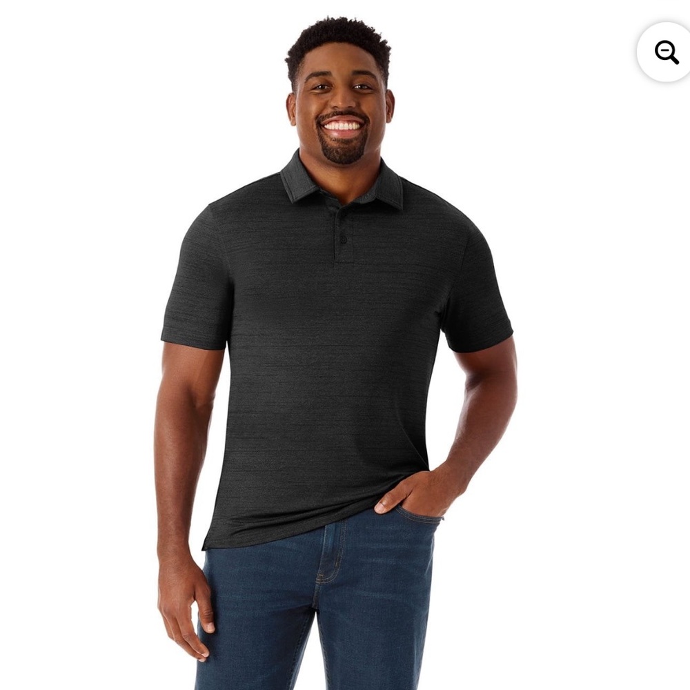 Members Mark Premium Black Polo Shirt- XXL